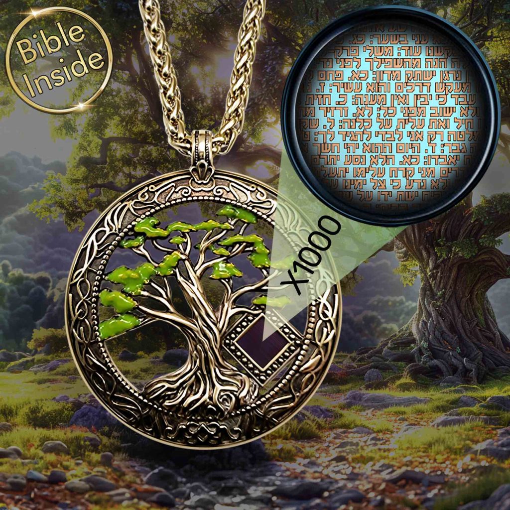 Tree Gift Ideas Featuring Crystal Pendant With Biblical Text Magnified My Nano Jewelry